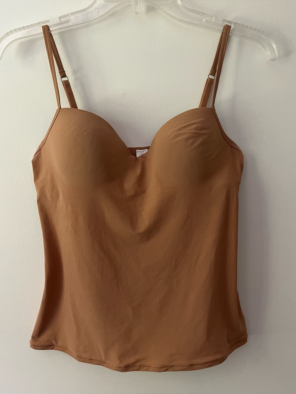 Hanro Bra Camisole Tank Top 36B Nude Smooth Underwire